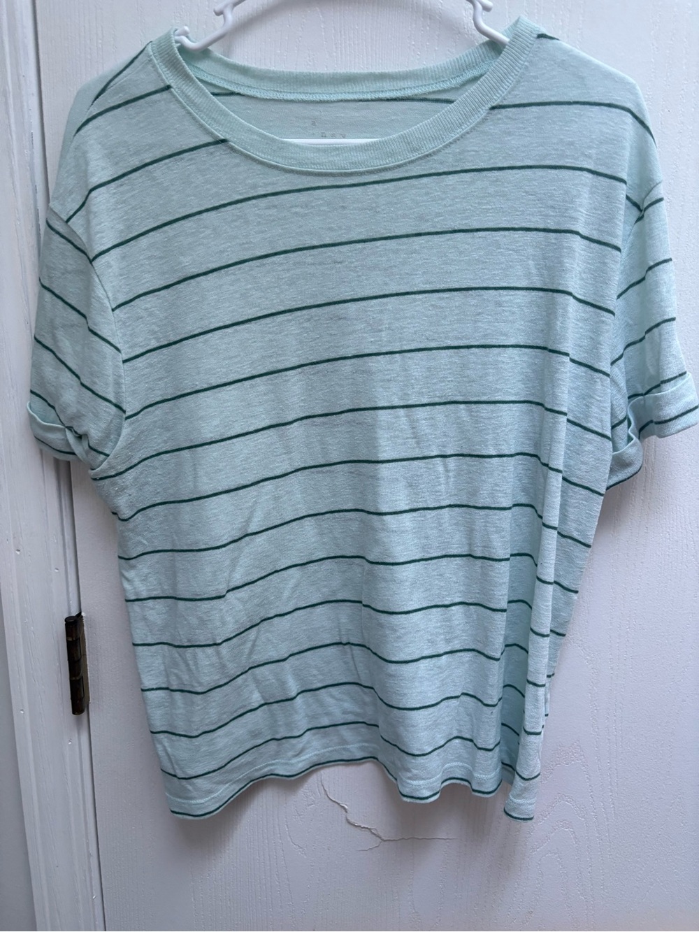 a new day Mint Green Striped Short Sleeve Tee